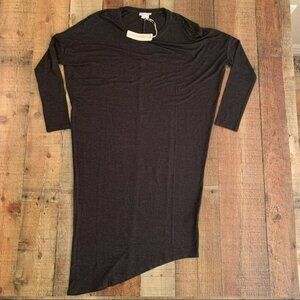 Ingrid and Isabel asymmetric long sleeve midi t-shirt dress - S